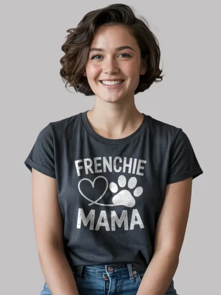 Frenchie Mama Shirt – Cute Minimal Dog Mom Tee for Women - Image 5