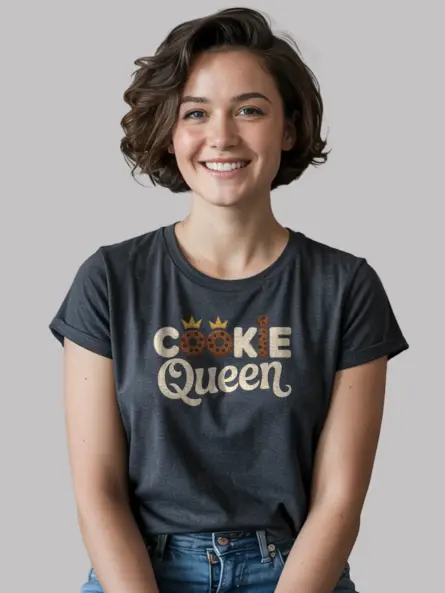 Funny Cookie Queen T-Shirt for Bakers - Image 6
