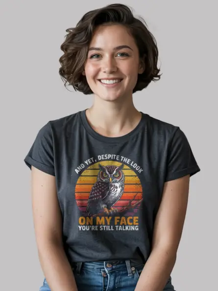 Funny Owl Quote T-Shirt for Bird Lovers - Image 5
