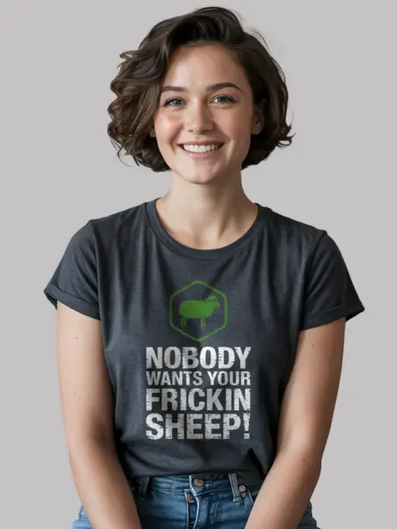 Funny Sheep T Shirt – Hilarious Farm Meme Tee for Animal Lovers - Image 6