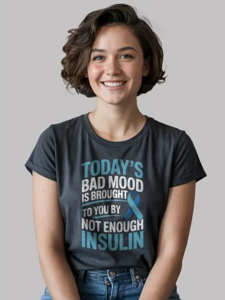 Insulin T Shirt – Bold Funny “Not Enough Insulin” Mood Tee for Diabetics - Image 9