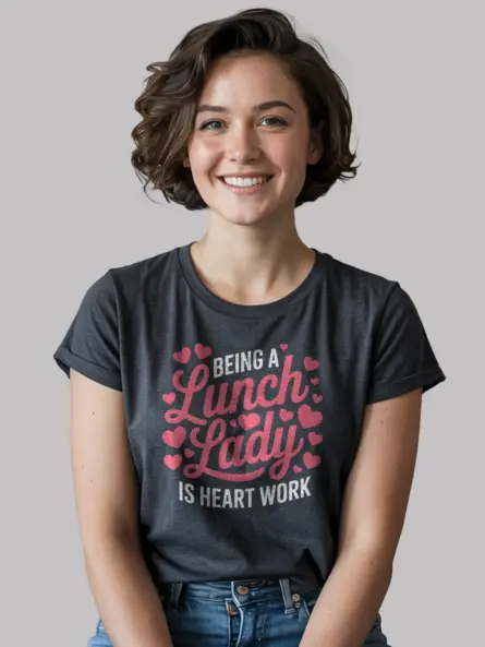 Lunch Lady Appreciation T-Shirt – Heart Work Graphic Tee - Image 6