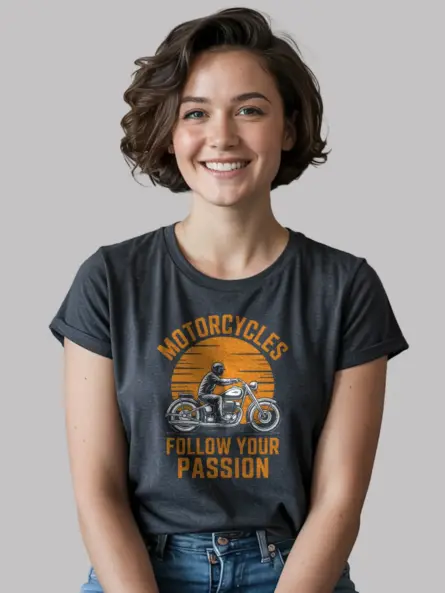 Epic Motorcycle Passion T-Shirt – Vintage Sunset Biker Design - Image 6