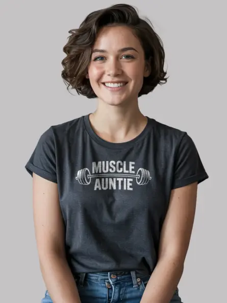 Muscle Auntie T-Shirt for Strong Fitness-Loving Women - Image 6