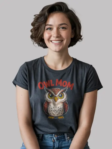 Owl Mom T-Shirt for Bird Lovers - Image 5