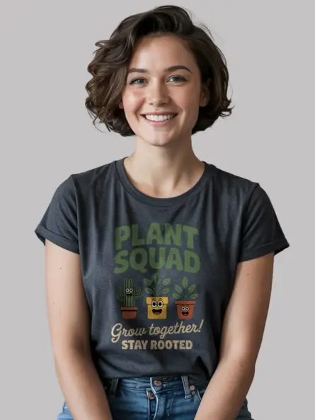 Cheerful Plant Squad T-Shirt – Stay Rooted & Grow Together - Image 6