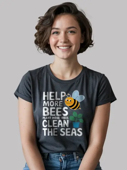 Help Save the Bees Shirt – Eco Friendly Tee for Nature Lovers - Image 6