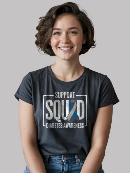 Support Squad Diabetes Shirt – Powerful Awareness Ribbon Tee - Image 9
