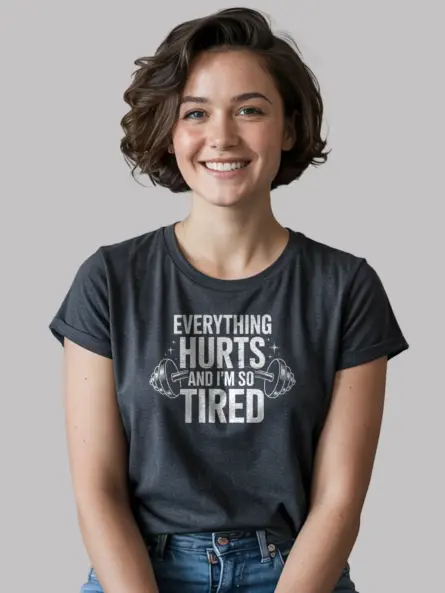 tired gym motivational t-shirt
