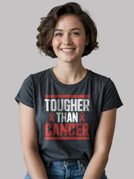 Bold “Tougher Than Cancer” Shirt – Motivational Awareness Tee - Image 5