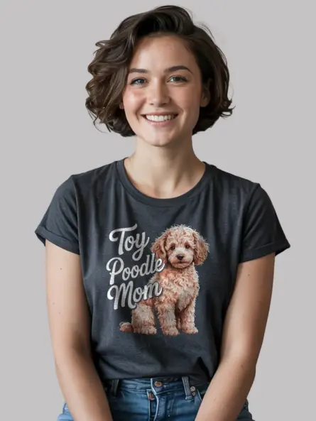 Toy Poodle Mom Shirt – Elegant Apricot Dog Lover Tee - Image 5