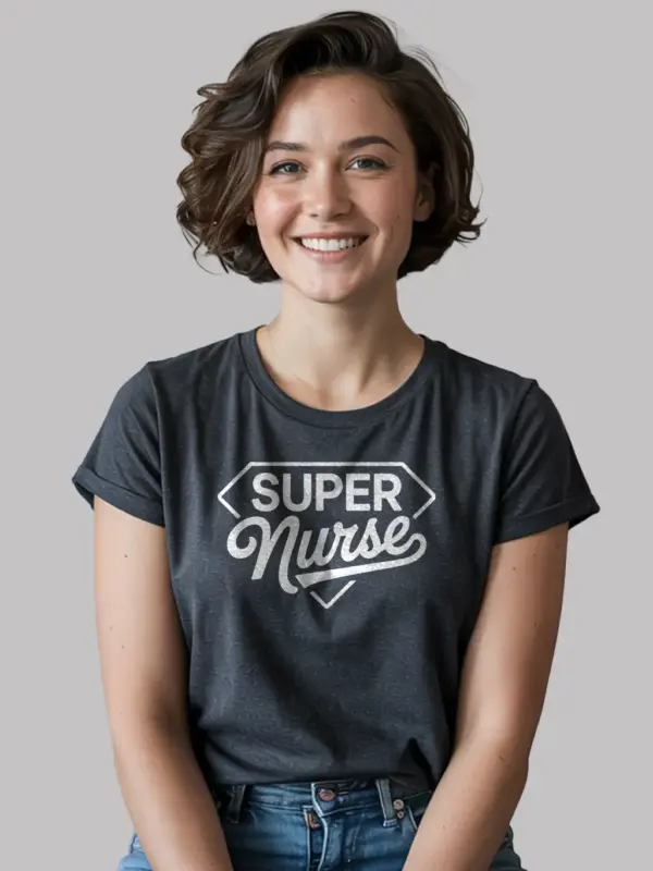 dark heather super nurse t-shirt