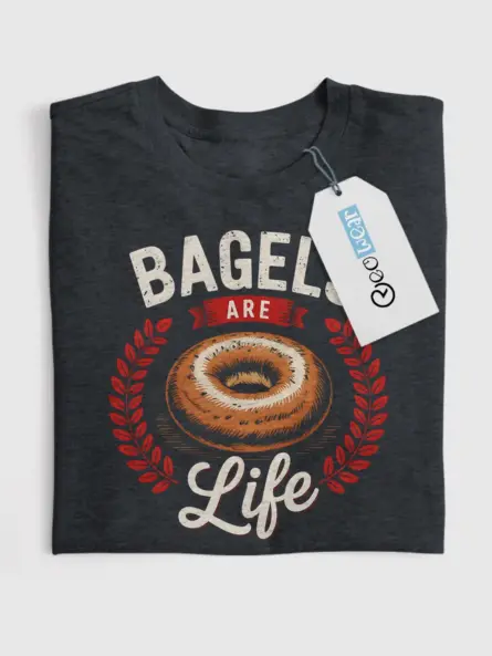 Bagel Lover Shirt with Funny Quote Design - Image 4
