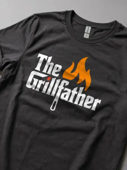 dark heather grillfather t shirt for dad lifestyle grilling gift