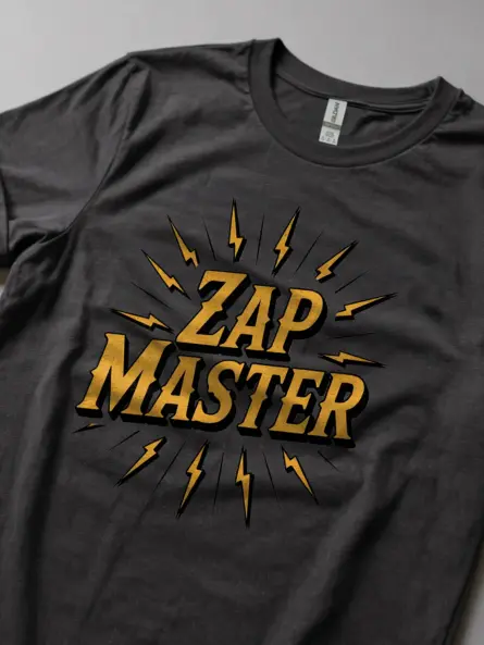 Master Electrician T-Shirt – Vintage Zap Master Graphic Tee - Image 5