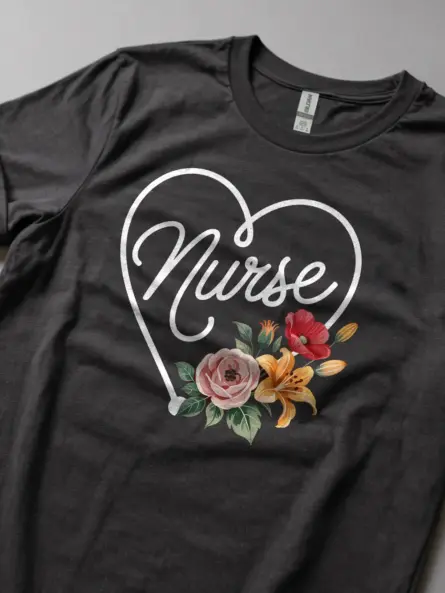 dark-heather--nurse-life-t-shirt-with-watercolor-flowers