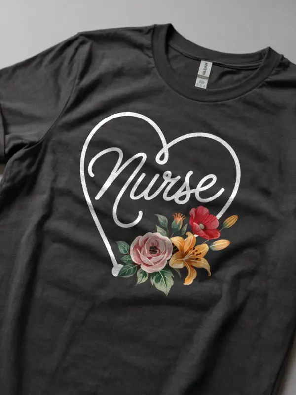 dark-heather--nurse-life-t-shirt-with-watercolor-flowers