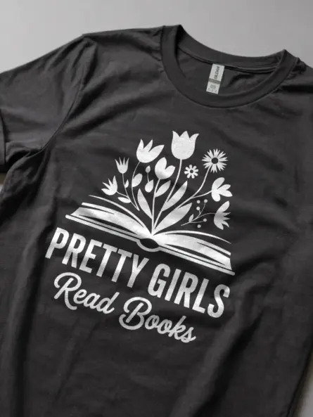 Pretty Girls Read Books T-Shirt – Feminine & Bold - Image 6