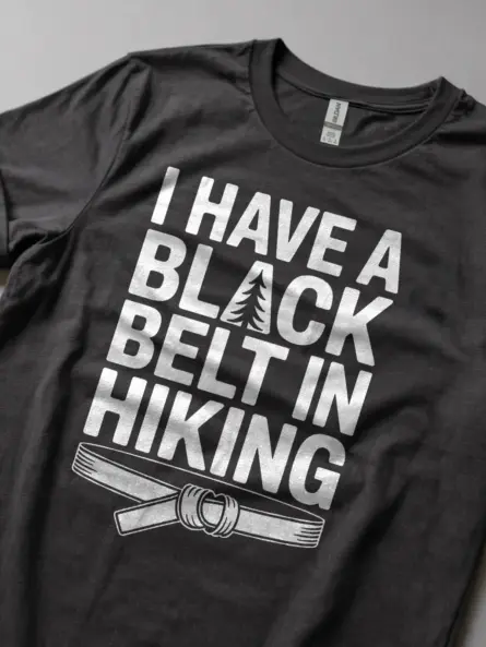 Black Belt in Hiking Shirt – Bold Graphic Tee for Trail Ninjas - Image 5