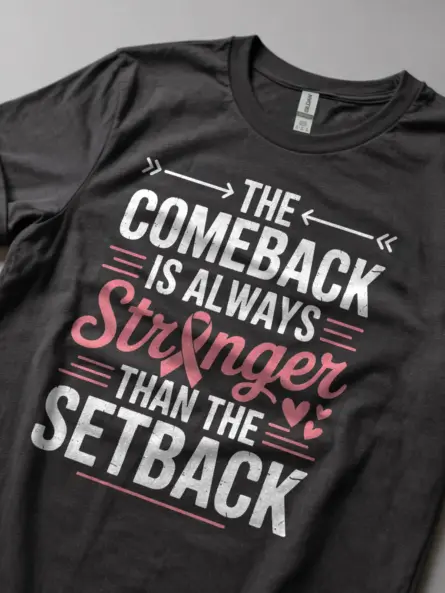 Empowering Breast Cancer Comeback Shirt – October Awareness Tee - Image 6