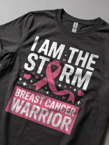 Empowering Breast Cancer Warrior Shirt – I Am The Storm Tee for Survivors - Image 6