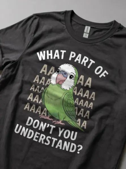 Cute Parakeet T Shirt – Funny Bird Lover Tee with Cartoon Design - Image 5