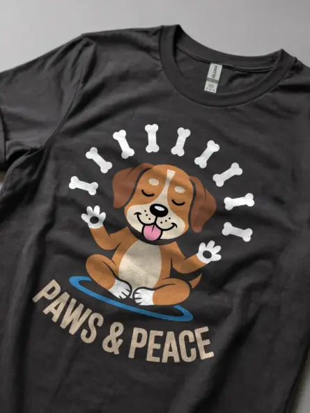 Dog Meditation T-Shirt – Peaceful Yoga Tee for Animal Lovers - Image 5
