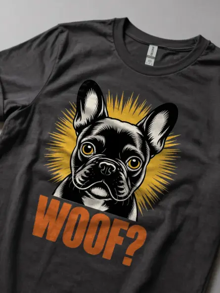 French Bulldog Graphic T-Shirt – Bold Modern Woof Design - Image 5