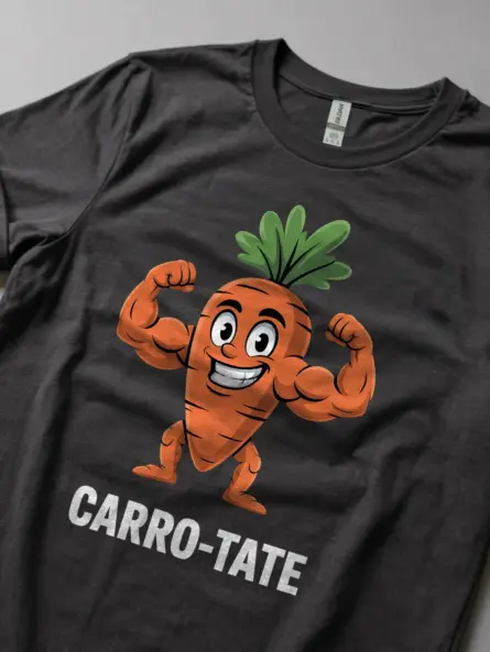 Funny Carrot T Shirt for Gym Lovers – Bold Meme Design Tee - Image 6