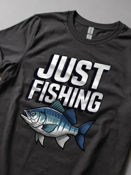 Bold & Funny Fishing Shirts – Just Fishing Graphic Tee for Anglers - Image 5