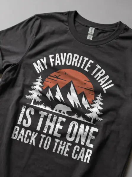 Hilarious Funny Hiking Trail Shirt – Vintage Nature Tee - Image 5