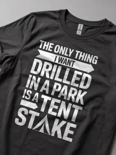 Funny Tent Stake Shirt – Hilarious Outdoor Pun Tee - Image 5