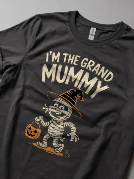 Adorable Grand Mummy Halloween Shirt for Grandma - Image 5