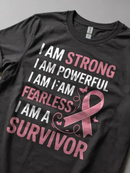 I Am Strong I Am Powerful Shirt – Fearless Survivor Motivation Tee - Image 6