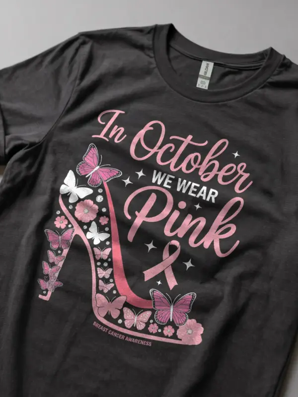 Dark Heather Lifestyle – Group Team Walk Outfit – in october we wear pink shirt