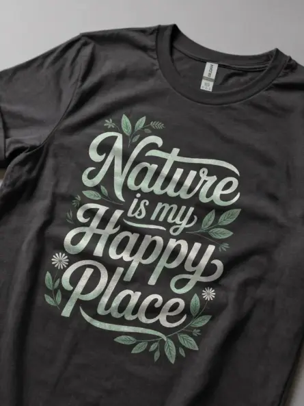 Mindful Nature T-Shirt for Women "Nature Is My Happy Place" - Image 5