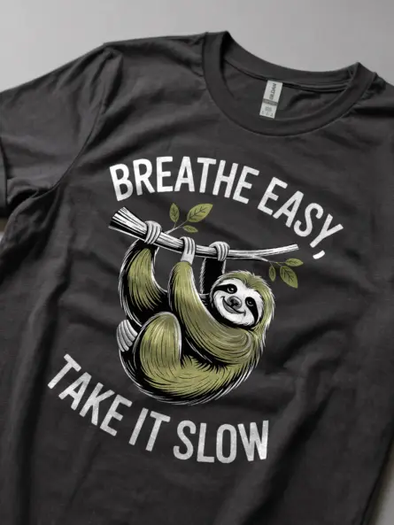 Sloth Relaxation Shirt – Calming Animal Tee for Mindful Living - Image 8