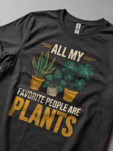 Vintage Plant Parent T-Shirt All My Favorite People Are Plants - Image 5