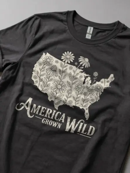 America Grown Wild Map Tee – America Wildflower T-Shirt - Image 5