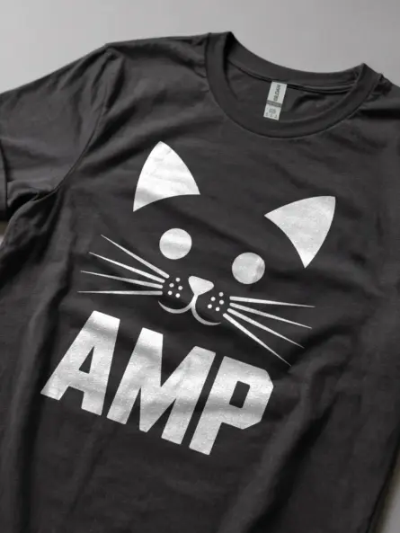 Dark Heather Amp Cat Shirt Lifestyle – buy amp cat shirt for electricians