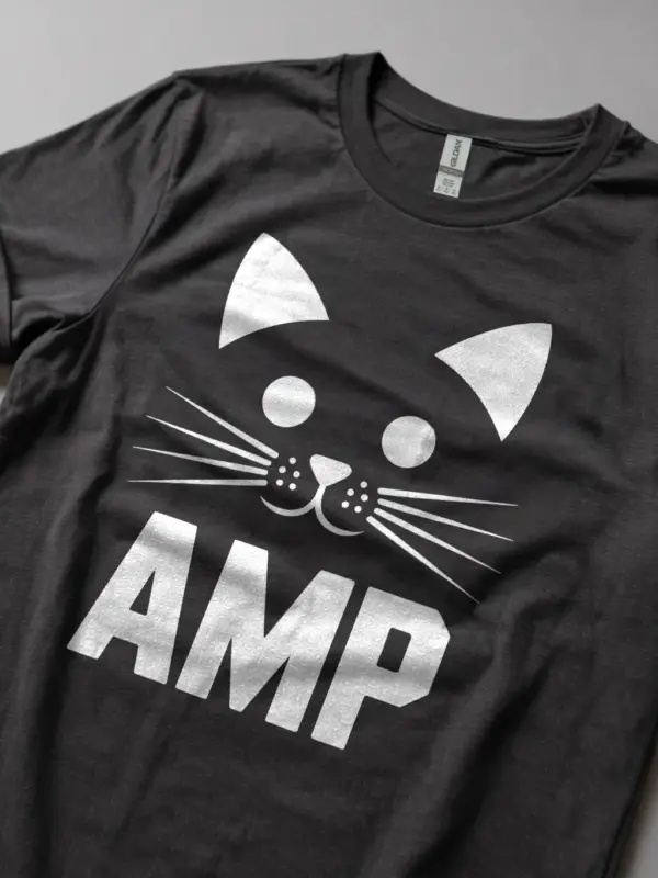 Dark Heather Amp Cat Shirt Lifestyle – buy amp cat shirt for electricians