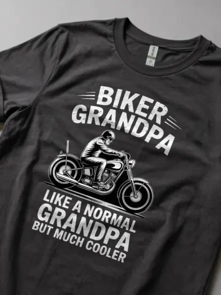 Biker Grandpa Shirt – Funny Gift Tee for Cool Motorcycle Grandpas - Image 5