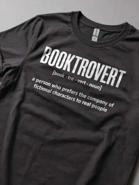 Booktrovert Shirt for Readers – Bold Minimalist Literary Tee - Image 5
