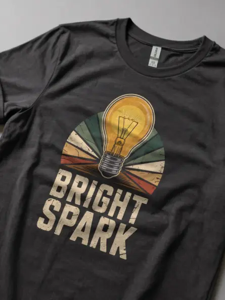 Dark Heather Bright Spark Shirt Lifestyle – buy bright spark electrician shirt for STEM professionals