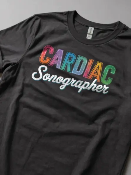 Vibrant Cardiac Sonographer T-Shirt for Echo Techs - Image 2
