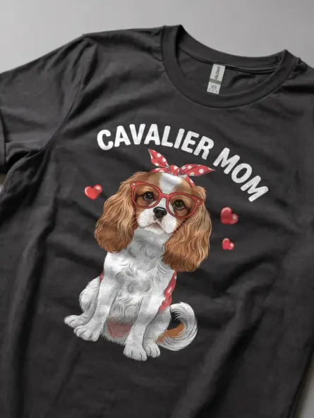 Trendy Cavalier Mom T-Shirt for Dog Lovers - Image 5