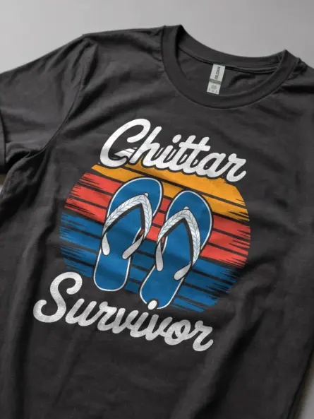 Chittar Survivor Shirt – Hilarious Desi Meme Graphic Tee - Image 2