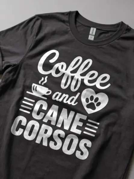 Coffee and Cane Corso T-Shirt – Bold Gift for Dog Lovers - Image 6