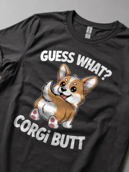 Funny Corgi Butt T-Shirt – Playful Dog Lover Graphic Tee - Image 6
