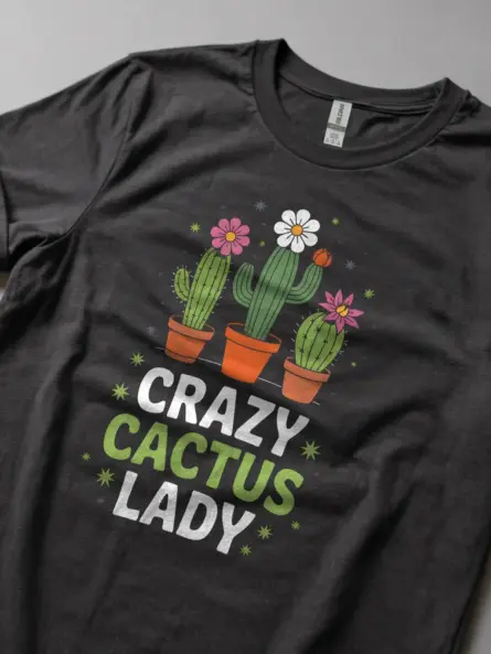 Crazy Cactus Lady T-Shirt - Image 6